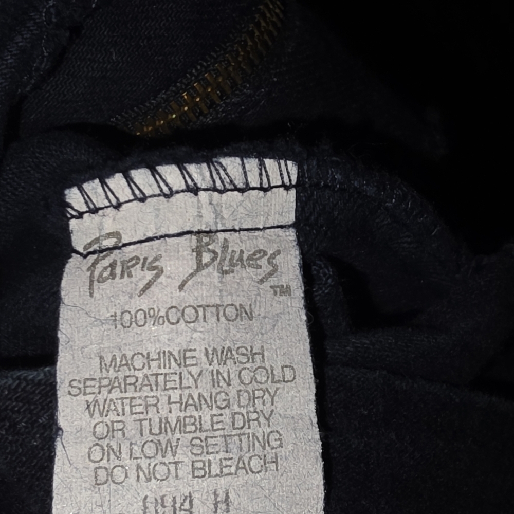 VINTAGE PARIS BLUES Denim Zip Up Midi Dress Size 9 - Picture 5 of 5